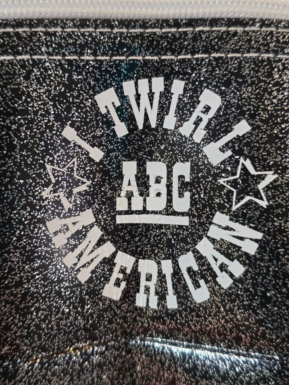 ABC American I Twirl Silver Sparkle Baton Bag, 29" Long
